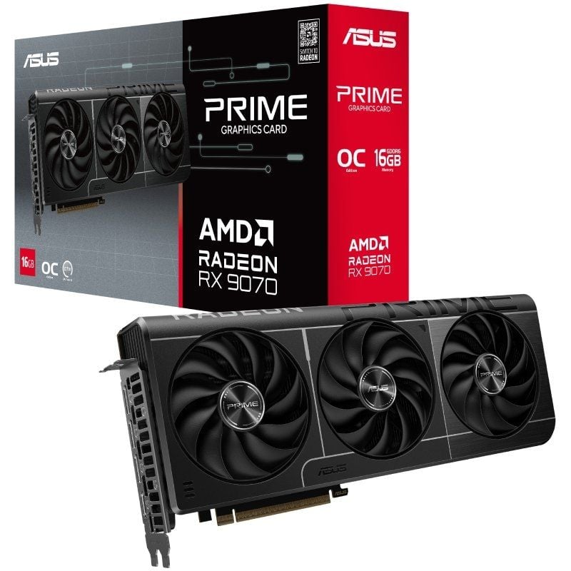 Tarjeta Gráfica Asus Prime Radeon RX 9070 OC Edition/ 16GB GDDR6 4711387829592 90YV0LI1-M0NA00 ASU-GF PRIME RX9070 OC 16G