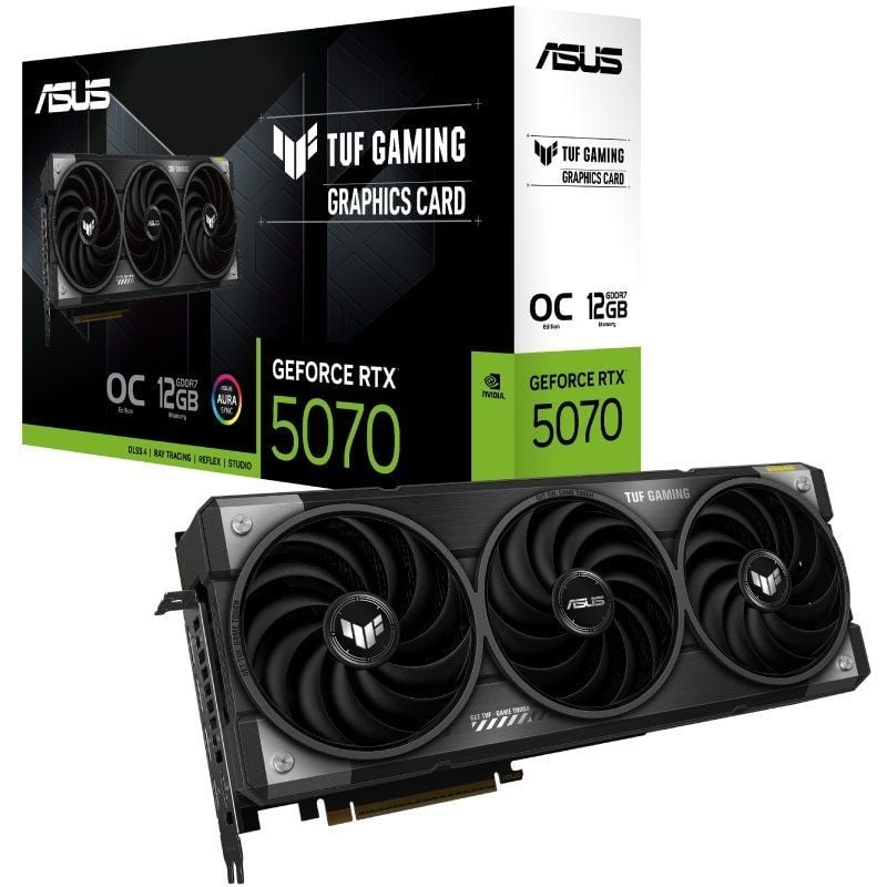 Tarjeta Gráfica Asus TUF Gaming GeForce RTX 5070 OC Edition/ 12GB GDDR7 4711387849071 90YV0LZ0-M0NA00 ASU-GF TUF RTX5070 OC 12G