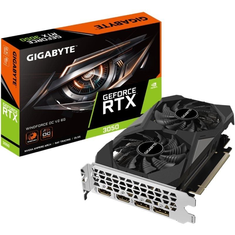 Tarjeta Gráfica Gigabyte GeForce RTX 3050 WindForce OC V2/ 6GB GDDR6 4719331355081 9VN305WO62-00-G10 GIG-GF RTX3050 WINF OC V2 6G Tarjeta Gráfica Gigabyte GeForce RTX 3050 WindForce OC V2/ 6GB GDDR6 4719331355081 9VN305WO62-00-G10 GIG-GF RTX3050 WINF OC V2 6G