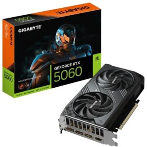 Tarjeta Gráfica Gigabyte GeForce RTX 5060 WindForce Max OC/ 8GB GDDR7 4719331356699 9VN5060WXO-00-G10 GIG-GF RTX5060 WF MAX OC 8G
