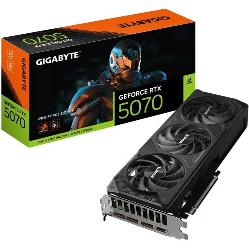 Tarjeta Gráfica Gigabyte GeForce RTX 5070 WindForce OC SFF/ 12GB GDDR7 4719331355715 9VN5070WO-00-G10 GIG-GF RTX5070 WINF OCSFF12G