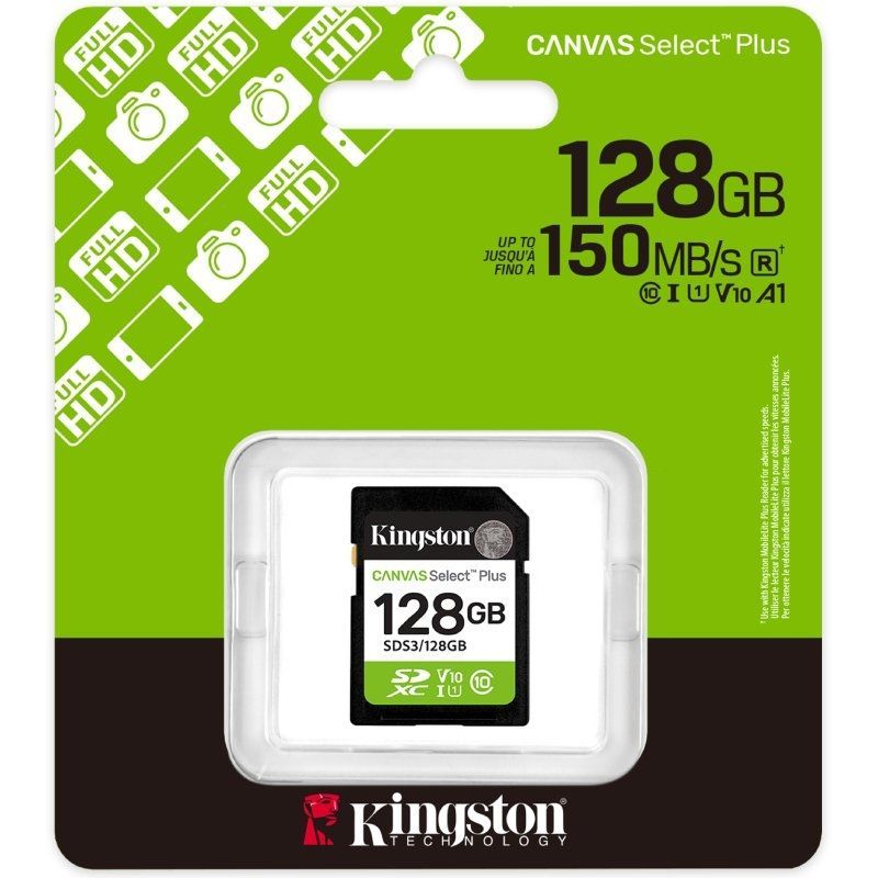 Tarjeta de Memoria Kingston CANVAS Select Plus 128GB SD XC/ Clase 10/ 150MBs - Imagen 3