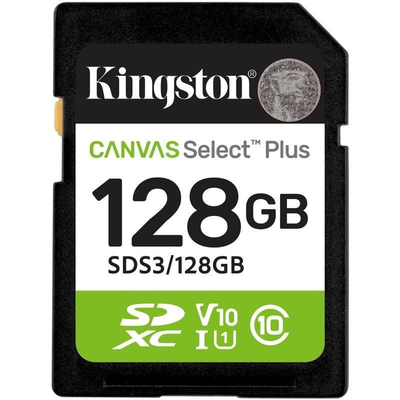 Tarjeta de Memoria Kingston CANVAS Select Plus 128GB SD XC/ Clase 10/ 150MBs 740617348286 SDS3/128GB KIN-SD SDS3 128GB