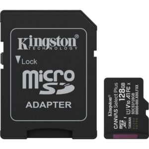 Tarjeta de Memoria Kingston CANVAS Select Plus 128GB microSD XC con Adaptador/ Clase 10/ 150MBs 740617348453 SDCS3/128GB KIN-MICROSD SDCS3 128GB