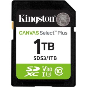 Tarjeta de Memoria Kingston CANVAS Select Plus 1TB SD XC/ Clase 10/ 150MBs 740617348378 SDS3/1TB KIN-SD SDS3 1TB