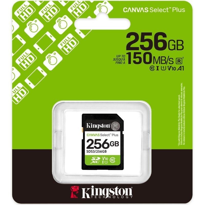 Tarjeta de Memoria Kingston CANVAS Select Plus 256GB SD XC/ Clase 10/ 150MBs - Imagen 3