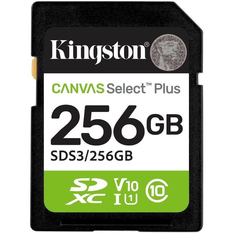 Tarjeta de Memoria Kingston CANVAS Select Plus 256GB SD XC/ Clase 10/ 150MBs 740617348316 SDS3/256GB KIN-SD SDS3 256GB