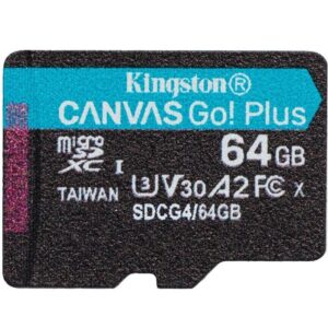 Tarjeta de Memoria Kingston CANVAS Select Plus 64GB microSD XC/ Clase 10/ 200MBs 740617347920 SDCG4/64GBSP KIN-MICROSD SDCG4 64GBSP