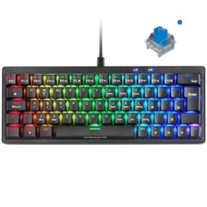 Teclado Gaming Mecánico Mars Gaming MKMINIPRO/ Switch Azul/ Negro 8435693105893 MKMINIPROBES TAC-TEC MKMINIPROBES BK