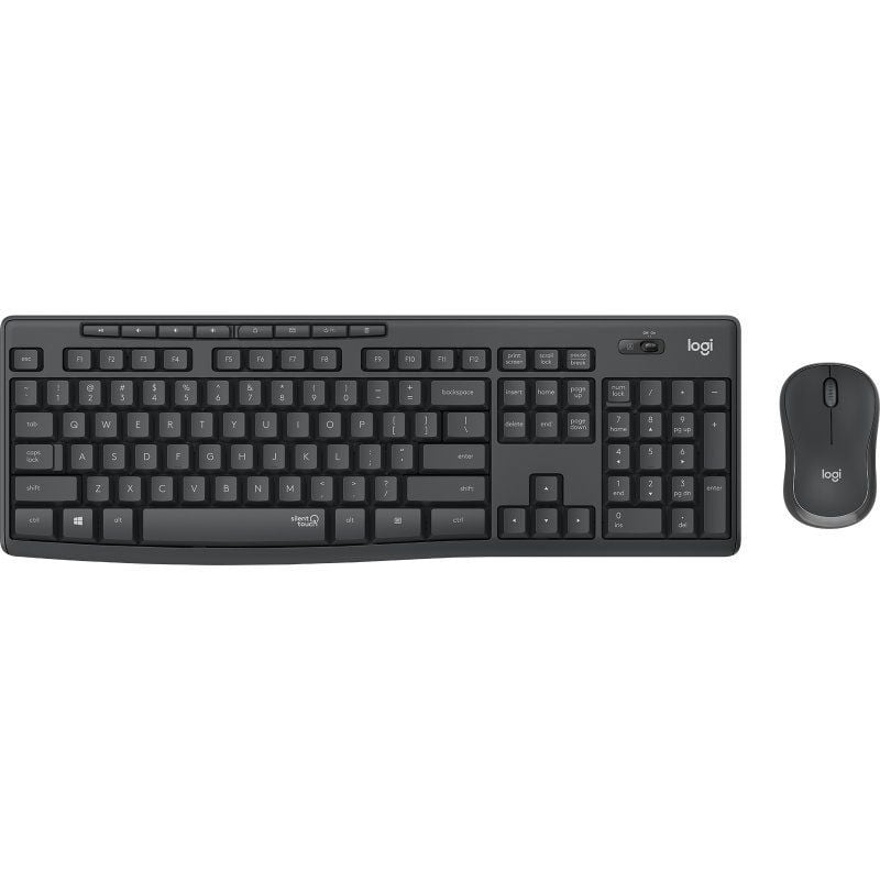 Teclado y Ratón Inalámbricos Logitech Silent Touch MK295/ Grafito 5099206092419 920-009798 LOG-DESK 920-009798