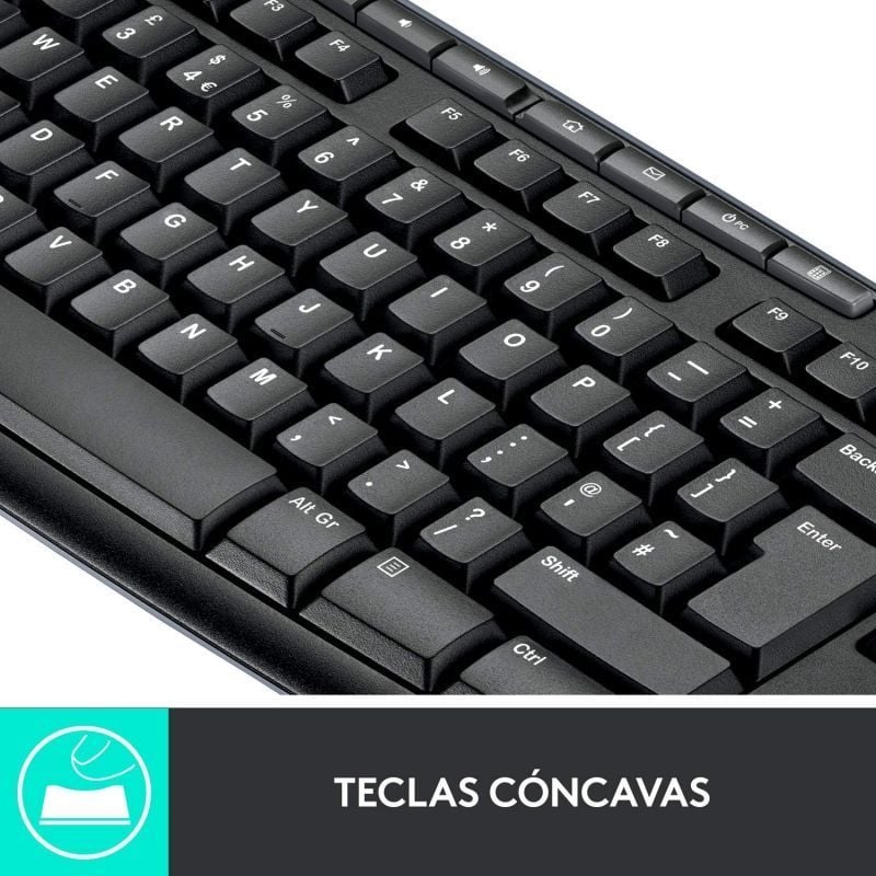 Teclado y Ratón Inalámbricos Logitech Wireless Combo MK270 - Imagen 2