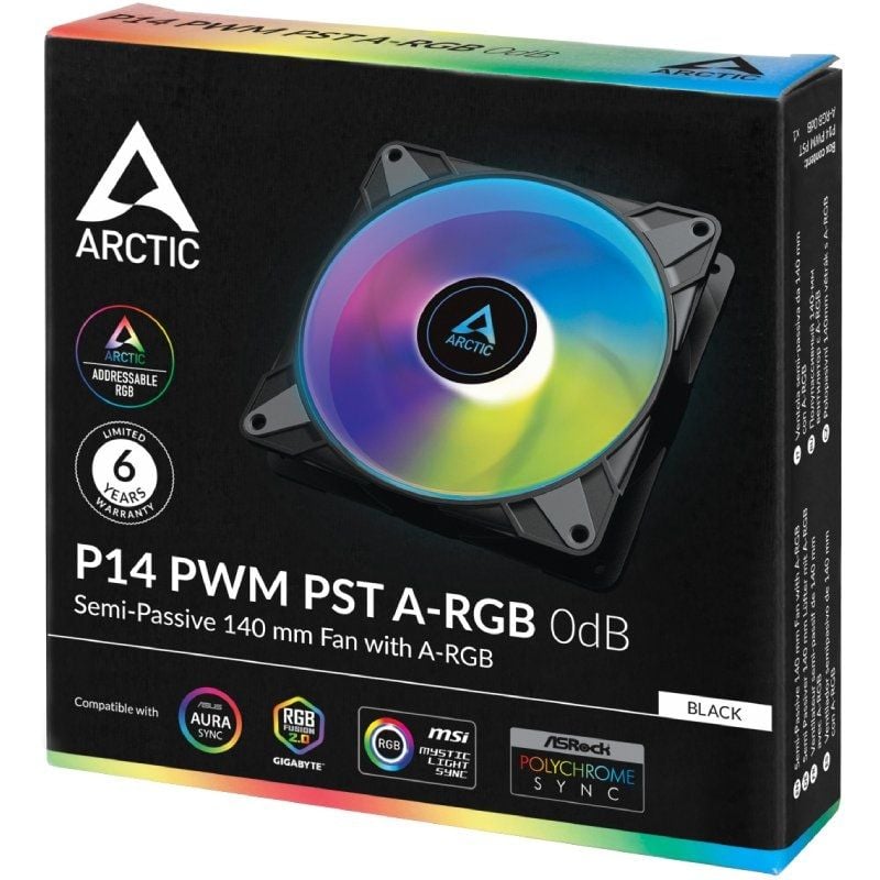 Ventilador Arctic P14 PWM PST A-RGB/ 14cm/ Negro - Imagen 4