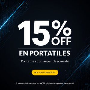 15% de descuento en Portatiles