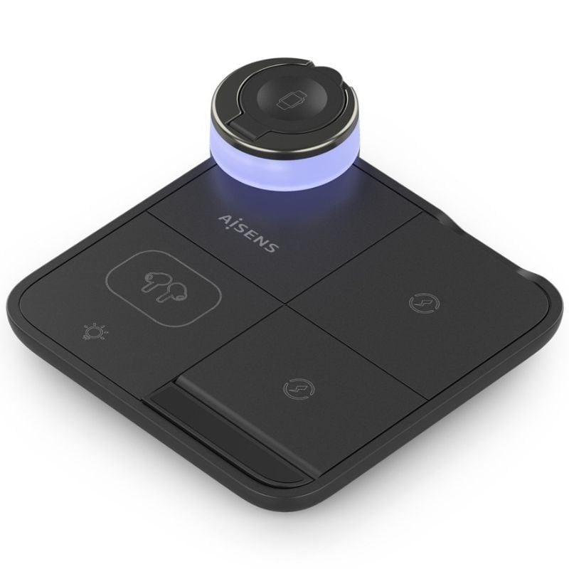 Base de carga Inalámbrica Aisens ASCH-15W4WC062-BK/ 15W/ Negro 8435739903490 ASCH-15W4WC062-BK AIS-CAR ASCH-15W4WC062-BK