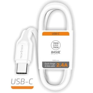 Cable USB Tipo-C Tech One Tech TEC2903/ USB Tipo-C Macho - USB Macho/ 1m/ Blanco 8436546593805 TEC2903 TOT-CAB TEC2903