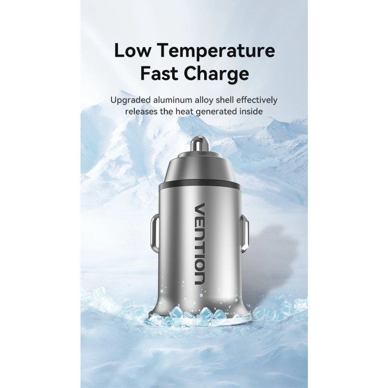 Cargador de Coche Vention FFAH0/ 2xUSB/ 18W - Imagen 2