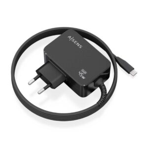 Cargador de Pared GaN Aisens ASCH-1PD45WL032-BK/ 1xUSB Tipo-C + Cable 1.8m/ 45W 8436574709933 ASCH-1PD45WL032-BK AIS-CARGA ASCH-1PD45WL032-BK