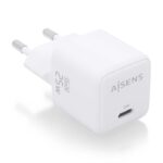 Cargador de Pared GaN Aisens ASCH-25W1P012-W/ 1xUSB Tipo-C/ 25W 8436574709483 ASCH-25W1P012-W AIS-CARGA ASCH-25W1P012-W