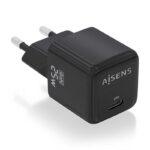 Cargador de Pared GaN Aisens ASCH-25W1P013-BK/ 1xUSB Tipo-C/ 25W 8436574709490 ASCH-25W1P013-BK AIS-CARGA ASCH-25W1P013-BK