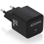 Cargador de Pared GaN Aisens ASCH-30W1P036-BK/ 1xUSB Tipo-C/ 30W 8435739901274 ASCH-30W1P036-BK AIS-CARGA ASCH-30W1P036-BK