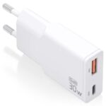 Cargador de Pared GaN Aisens ASCH-30W2P046-W/ 1xUSB Tipo-C/ 1xUSB/ 30W/ Blanco 8435739902530 ASCH-30W2P046-W AIS-CARGA ASCH-30W2P046-W