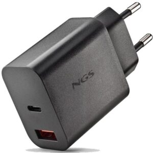 Cargador de Pared GaN NGS Era 30W/ 1xUSB Tipo-C/ 1xUSB/ 30W 8435430626155 ERA30WBLACK NGS-CARGA ERA 30W BK