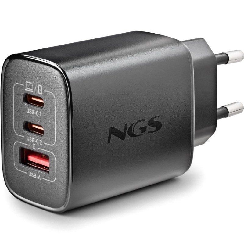 Cargador de Pared GaN NGS Era 65W/ 2xUSB Tipo-C/ 1xUSB/ 65W - Imagen 2