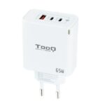 Cargador de Pared GaN TooQ TQWC-GANQC2PD65WT/ 2xUSB Tipo-C/ 1xUSB/ 65W 8433281012585 TQWC-GANQC2PD65WT TOO-CARGA TQWC-GANQC2PD65WT