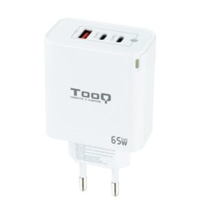 Cargador de Pared GaN TooQ TQWC-GANQC2PD65WT/ 2xUSB Tipo-C/ 1xUSB/ 65W 8433281012585 TQWC-GANQC2PD65WT TOO-CARGA TQWC-GANQC2PD65WT
