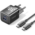 Cargador de Pared GaN Vention TZ-FEQB0-EU-01/ 1xUSB Tipo-C/ 1xUSB + Cable USB Tipo-C/ 30W 6922794786356 TZ-FEQB0-EU-01 VEN-CARGA TZ-FEQB0-EU-01