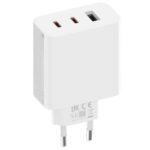 Cargador de Pared GaN Xiaomi 67W Gan Charger 2C1A 2xUSB Tipo-C/ 1xUSB/ 67W 6941812737941 BHR7493EU XIA-CAR 67W GAN C 2C1A WH