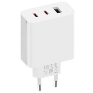 Cargador de Pared GaN Xiaomi 67W Gan Charger 2C1A 2xUSB Tipo-C/ 1xUSB/ 67W 6941812737941 BHR7493EU XIA-CAR 67W GAN C 2C1A WH