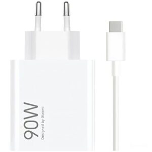 Cargador de Pared GaN Xiaomi 90W HyperCharge Combo (Type-A)/ 1xUSB + Cable USB Tipo-C/ 90W 6932554435943 BHR07ZBEU XIA-CAR 90W HYPC COM USBA