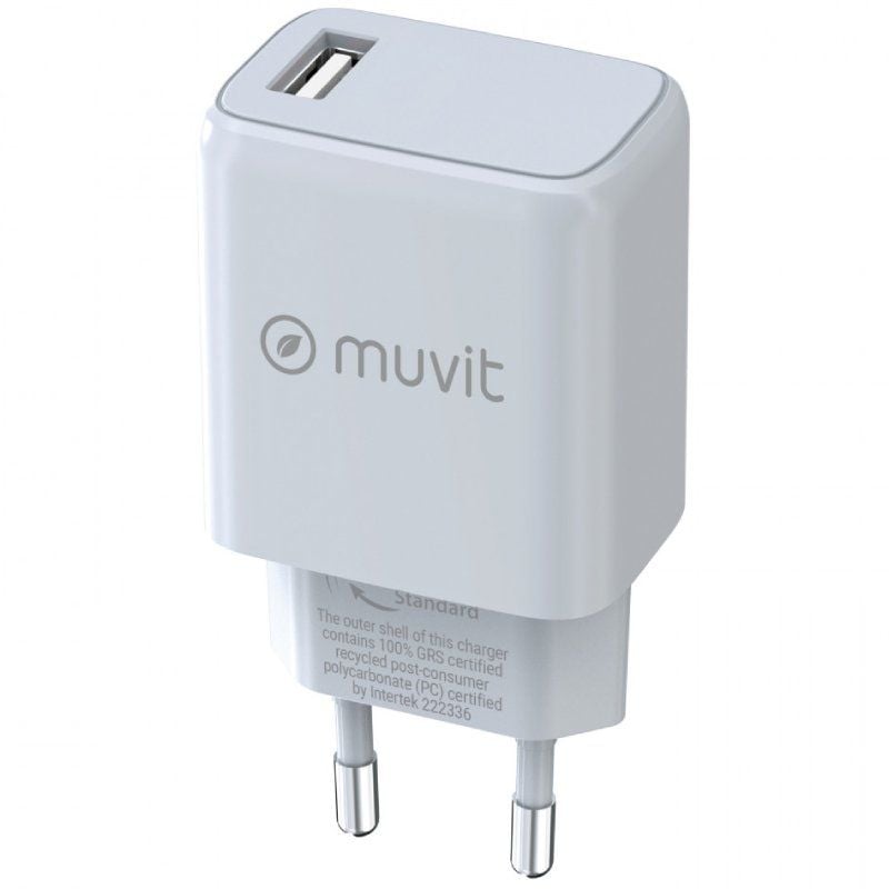 Cargador de Pared Muvit For Change MCACC0002/ 1xUSB/ 15W 3663111144772 MCACC0002 MUV-CARGA MCACC0002