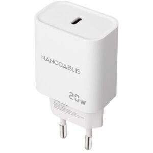 Cargador de Pared Nanocable 10.10.2005/ 1xUSB Tipo-C/ 20W/ Blanco 8433281015135 10.10.2005 NAN-CARGA 10 10 2005