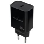 Cargador de Pared Nanocable 10.10.2006/ 1xUSB Tipo-C/ 20W/ Negro 8433281015142 10.10.2006 NAN-CARGA 10 10 2006