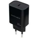 Cargador de Pared Nanocable 10.10.2010/ 1xUSB Tipo-C/ 30W/ Negro 8433281015180 10.10.2010 NAN-CARGA 10 10 2010