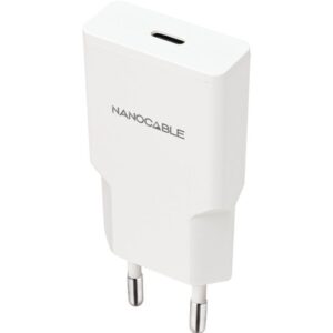 Cargador de Pared Nanocable 10.10.2024/ 1xUSB Tipo-C/ 25W/ Blanco 8433281016552 10.10.2024 NAN-CARGA 10 10 2024