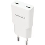 Cargador de Pared Nanocable 10.10.2026/ 2xUSB Tipo-C/ 25W/ Blanco 8433281016576 10.10.2026 NAN-CARGA 10 10 2026