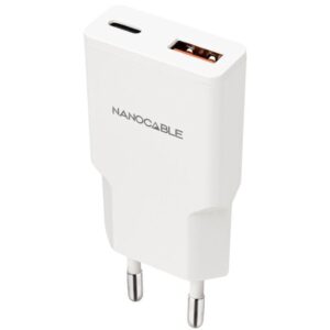 Cargador de Pared Nanocable 10.10.2028/ 1xUSB Tipo-C/ 1xUSB Macho/ 30W/ Blanco 8433281016590 10.10.2028 NAN-CARGA 10 10 2028