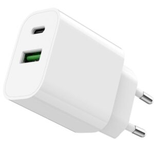 Cargador de Pared SPC Fast Charger 4341B/ 1xUSB Tipo-C/ 1xUSB/ 20W/ Blanco 8436609913588 4341B SPC-CARGA FST CH 20W WH
