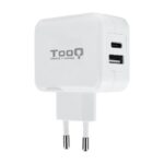 Cargador de Pared TooQ TQWC-2SC02WT/ 1xUSB Tipo-C/ 1x USB/ 27W 8433281008359 TQWC-2SC02WT TOO-CARGA TQWC-2SC02WT
