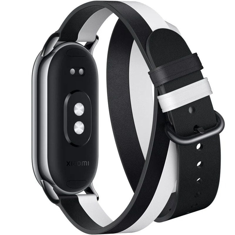 Correa Original para Pulsera Xiaomi Mi Smart Band 8 Double Wrap Strap/ Blanco y Negro - Imagen 3