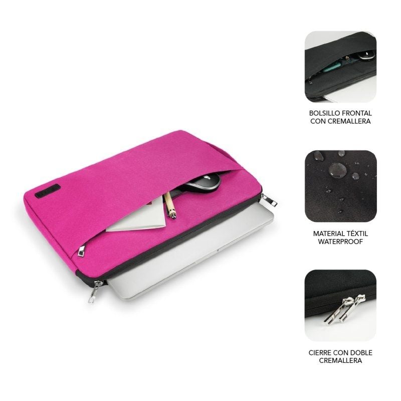 Funda Subblim Urban Laptop Sleeve para Portátiles hasta 14"/ Rosa - Imagen 2