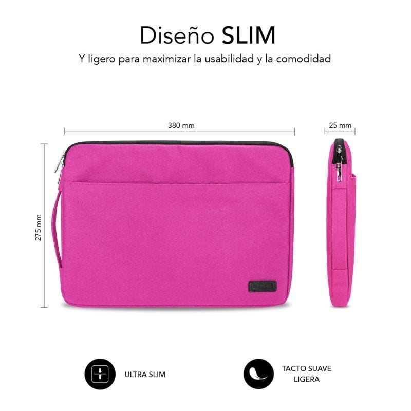Funda Subblim Urban Laptop Sleeve para Portátiles hasta 14"/ Rosa - Imagen 4