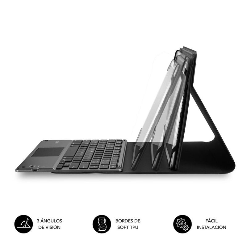 Funda con Teclado Subblim Keytab Pro Bluetooth Touchpad para Tablets de 10.1"-10.8"/ Negra - Imagen 4