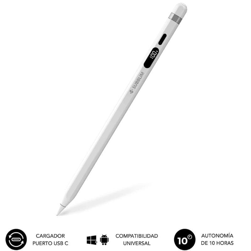 Lápiz Electrónico Subblim NoteFlow Pen para Android y Windows/ Blanco - Imagen 2