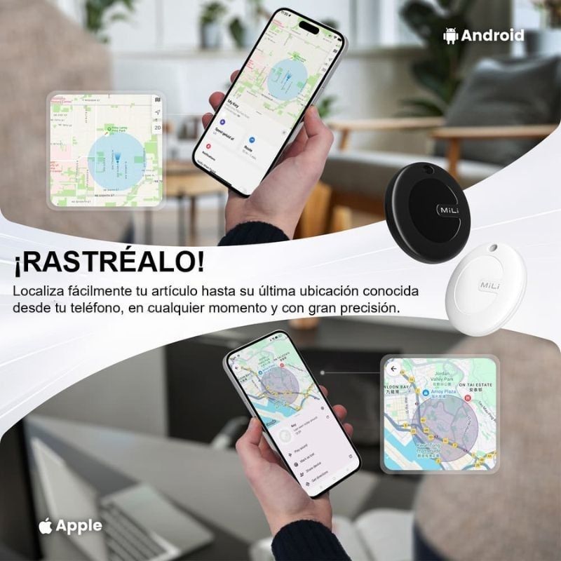 Localizador Leotec EasyTag Dual/ Negro/ Incluye Llavero Rojo - Imagen 3