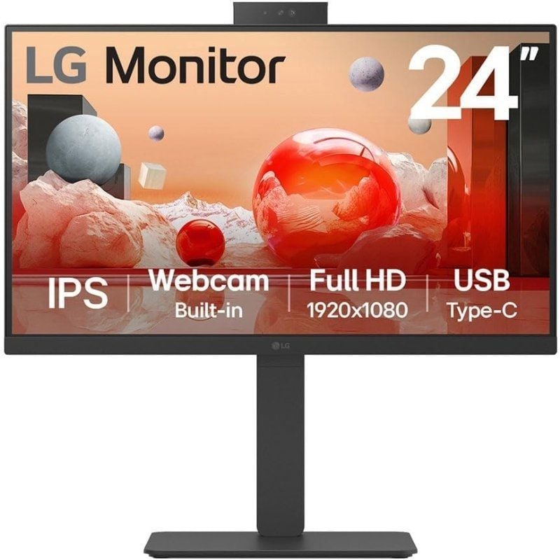 Monitor Profesional LG 24BA850-B 23.8"/ Full HD/ Webcam/ Multimedia/ Negro 8806096207109 24BA850-B LG-M 24BA850-B