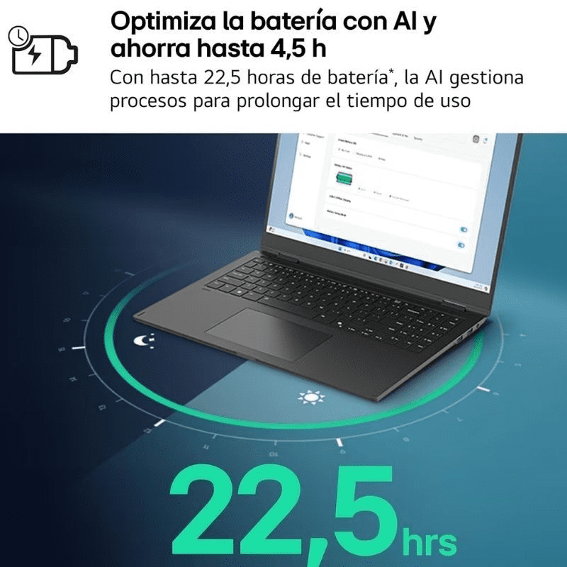 Portátil LG Gram 16ZD90T-G AX88B Intel Core Ultra 7-255H/ 32GB/ 1TB SSD/ 16"/ Sin Sistema Operativo - Imagen 2